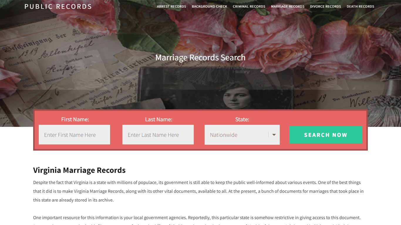 Virginia Marriage Records | Enter Name and Search. 14Days Free